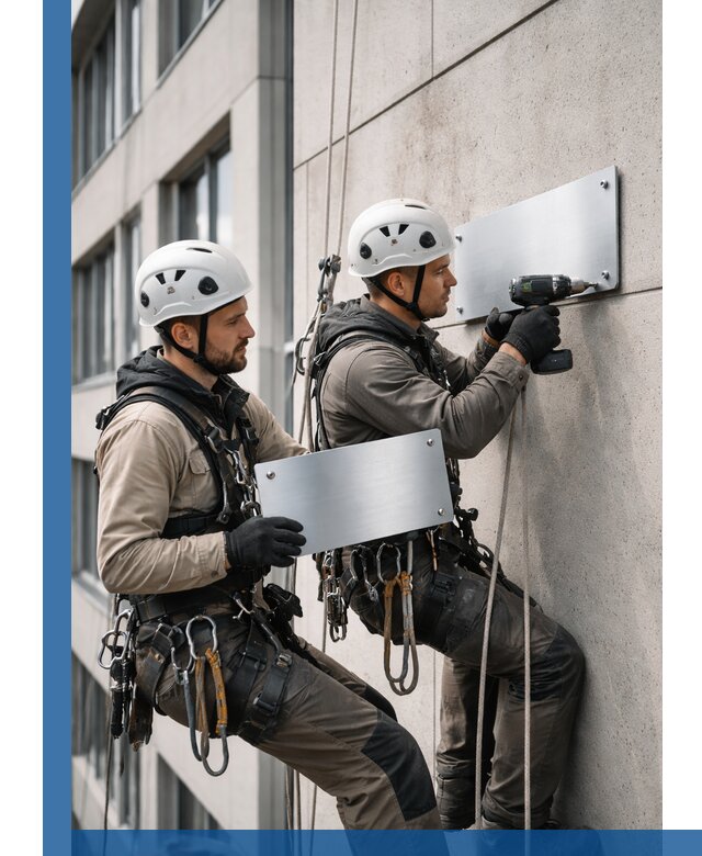 Монтаж табличек и указателей в Уссурийске для зданий и сооружений