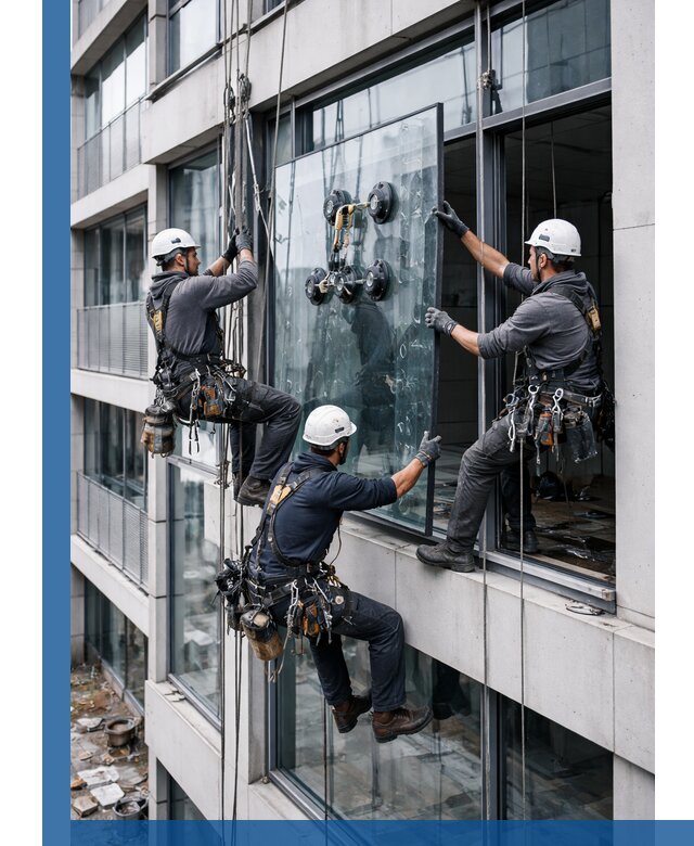 Фасадное остекление и монтаж витражей зданий в Уссурийске под ключ