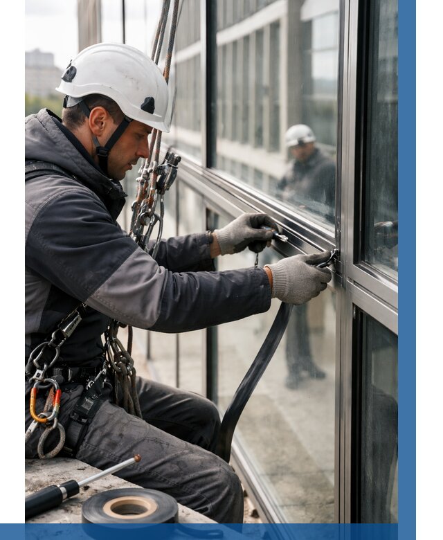 Ремонт витражных конструкций в Уссурийске от 3609 р. | ВЫСОТНИК-Сср