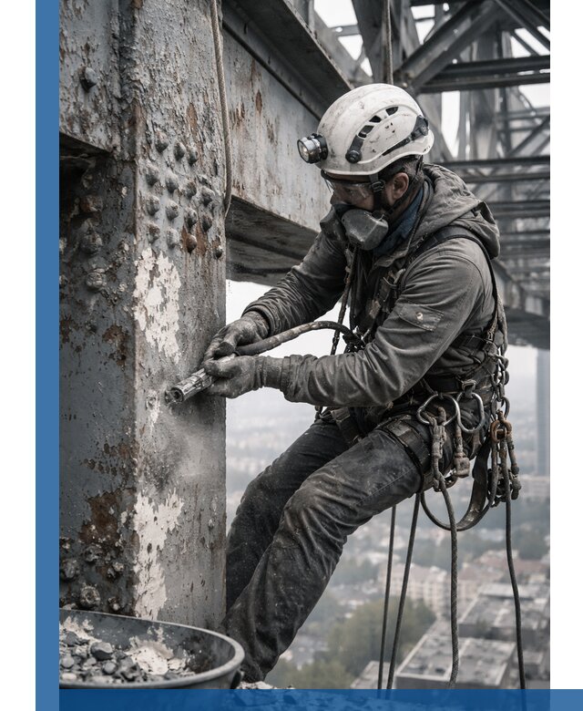 Удаление старой краски с металлических конструкций в Уссурийске