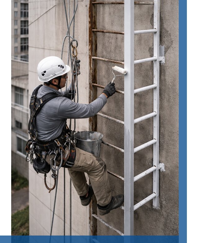 Покраска пожарных лестниц в Уссурийске от 4640 р. | ВЫСОТНИК-Сср