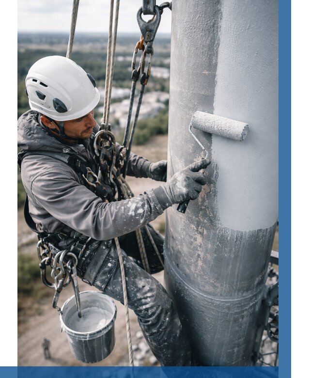 Покраска мачт связи под ключ в Уссурийске от 876 р. | ВЫСОТНИК-Сср
