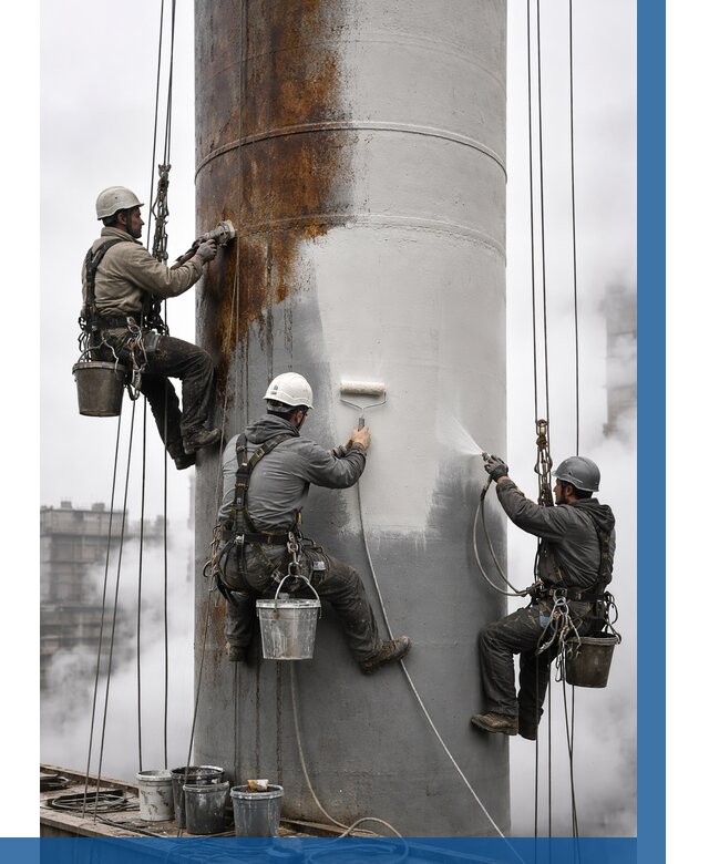 Покраска дымовых труб в Уссурийске от 8764 р. | ВЫСОТНИК-Сср