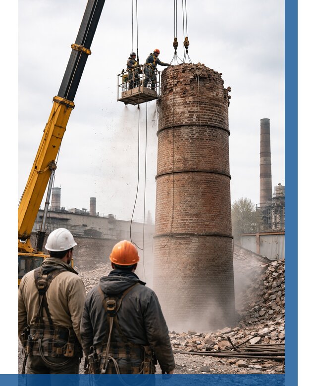 Демонтаж дымовой трубы в Уссурийске от 92790 р. | ВЫСОТНИК-Сср, смета