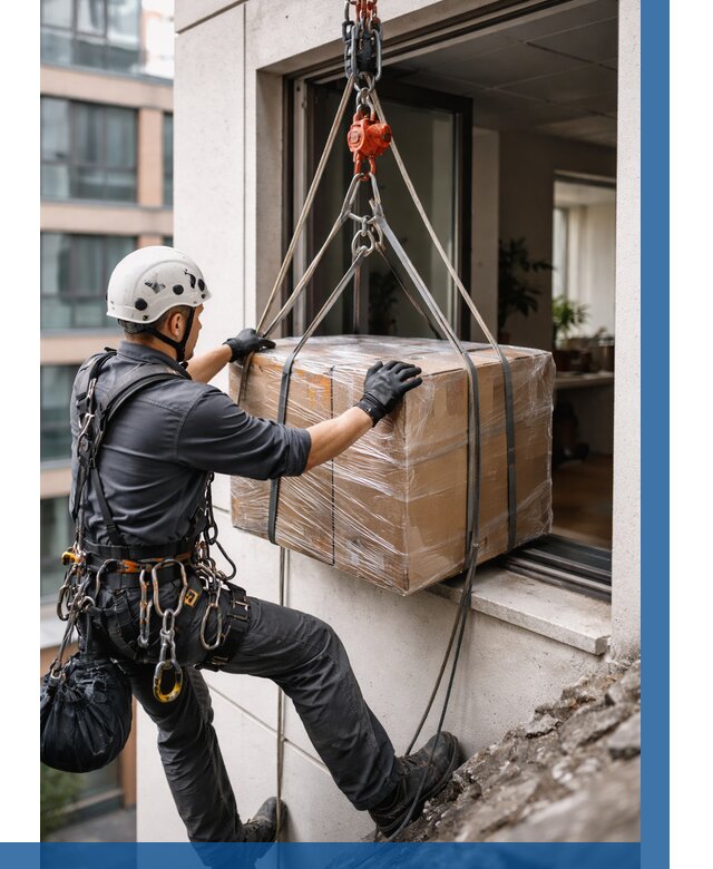 Подъем груза через окно в Уссурийске от 4640 р. | ВЫСОТНИК-Сср