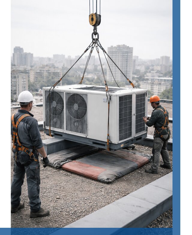 Подъем груза на крышу в Уссурийске от 5155 р. | ВЫСОТНИК-Сср заказать