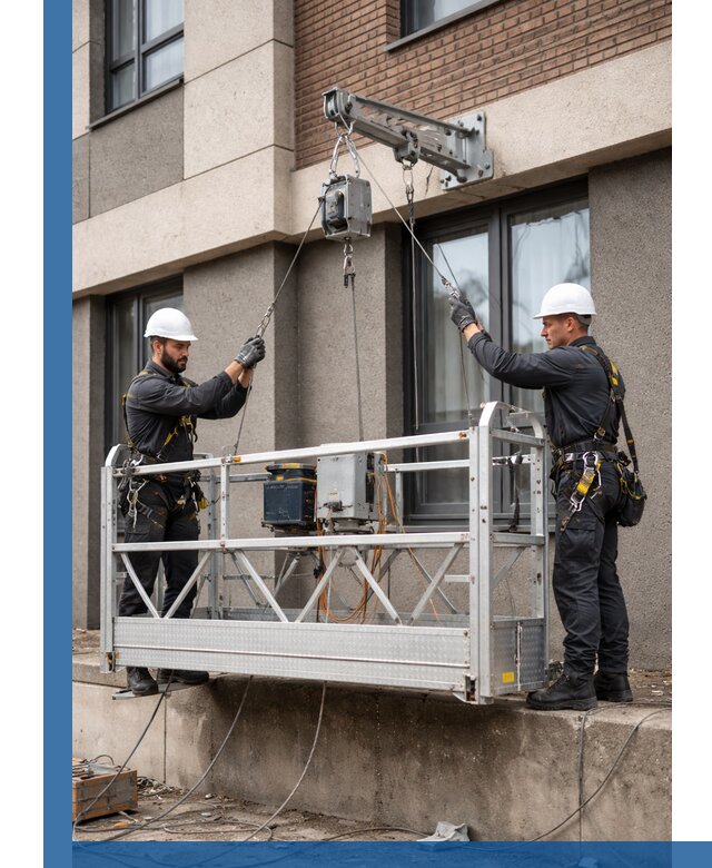 Монтаж и подъем фасадной люльки в Уссурийске с гарантией безопасности