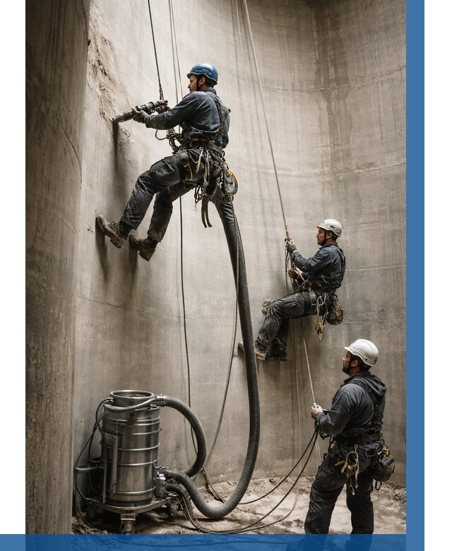 Зачистка силосов в Уссурийске от 4640 р. Договор и смета ВЫСОТНИК-Сср