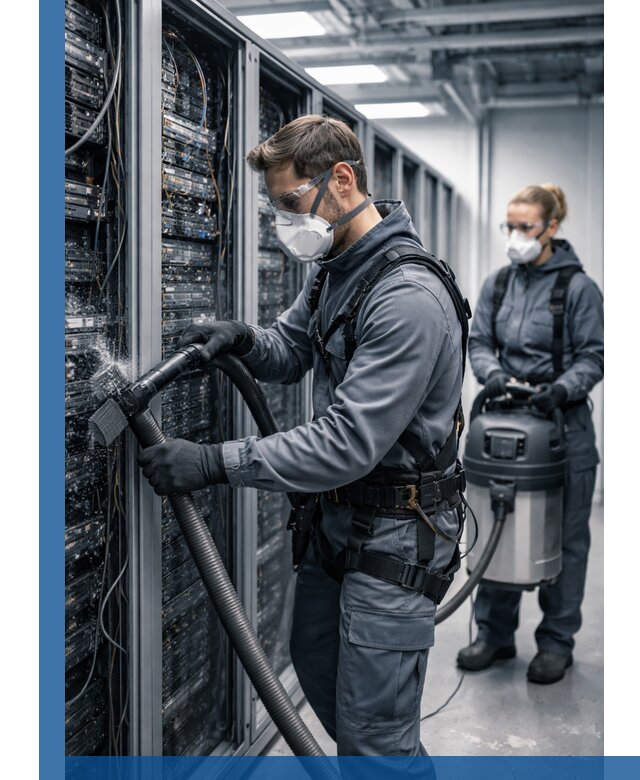 Обеспыливание серверной комнаты в Уссурийске, профессиональная очистка