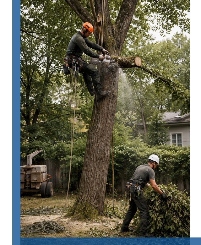 Кронирование деревьев в Уссурийске, безопасная высотная обрезка