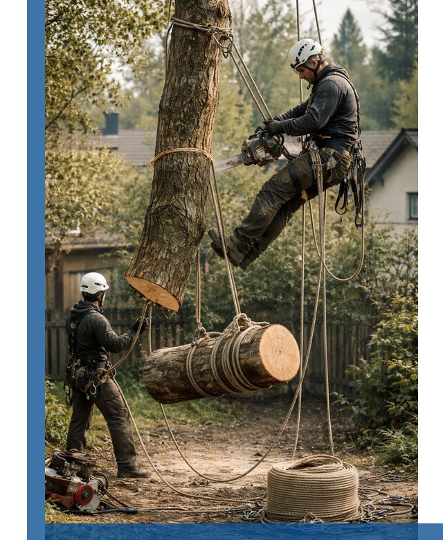 Валка деревьев частями в Уссурийске, безопасно и аккуратно