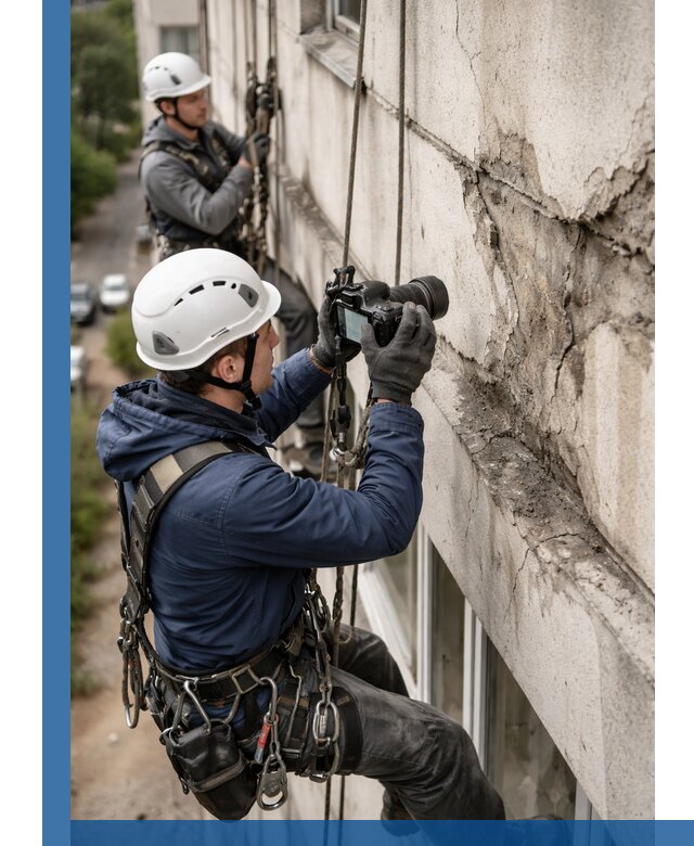 Фотофиксация дефектов фасада с высотной съемкой в Уссурийске