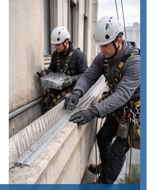 Установка шипов от птиц в Уссурийске от 876 р. | ВЫСОТНИК-Сср